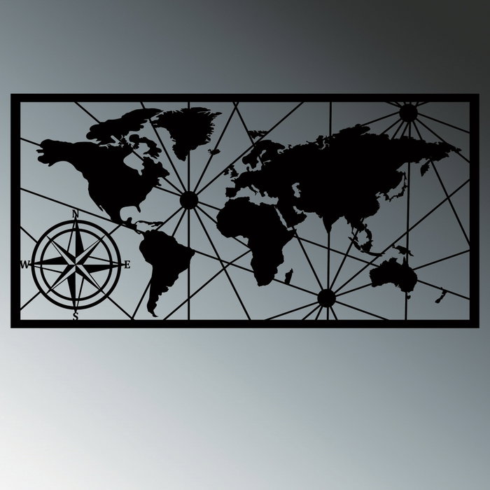 Wallity World Map Led 452 Negro Wallity World Map Led 452 Negro